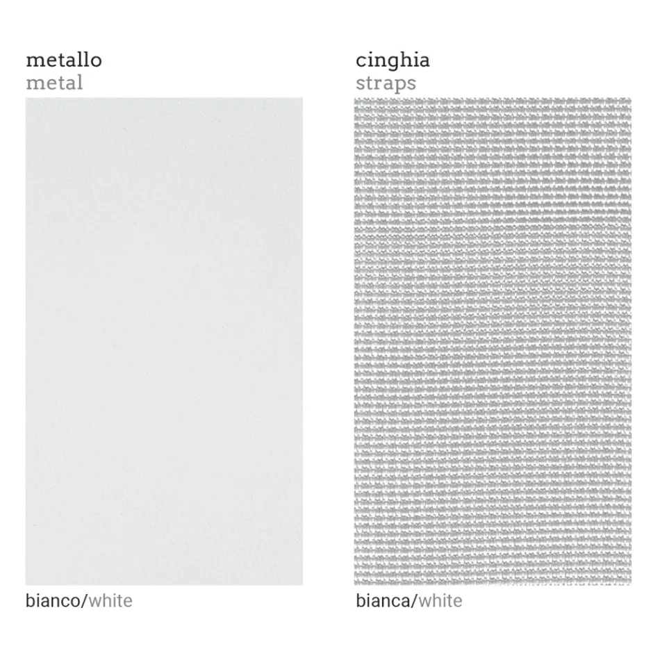 Höger hörn utomhusfåtölj i aluminium och remmar tillverkad i Italien - Juliediv Viadurini