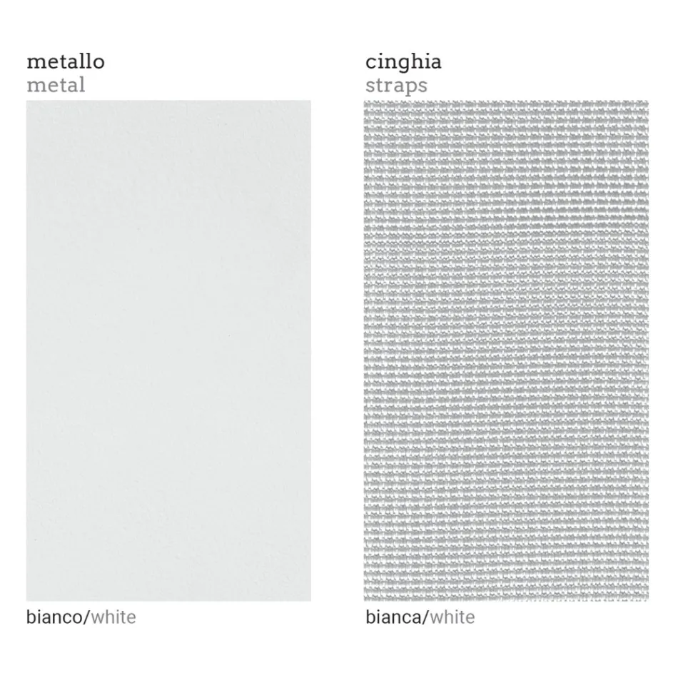 Vänster hörn utomhusfåtölj i aluminium och remmar tillverkad i Italien - Juliediv Viadurini