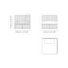 Utomhusfåtölj i vänster hörn i aluminium och remmar tillverkad i Italien - Juliediv Viadurini