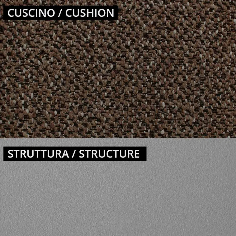 Låg utomhusfåtölj med vadderad sits Tillverkad i Italien - Planteringslåda Viadurini