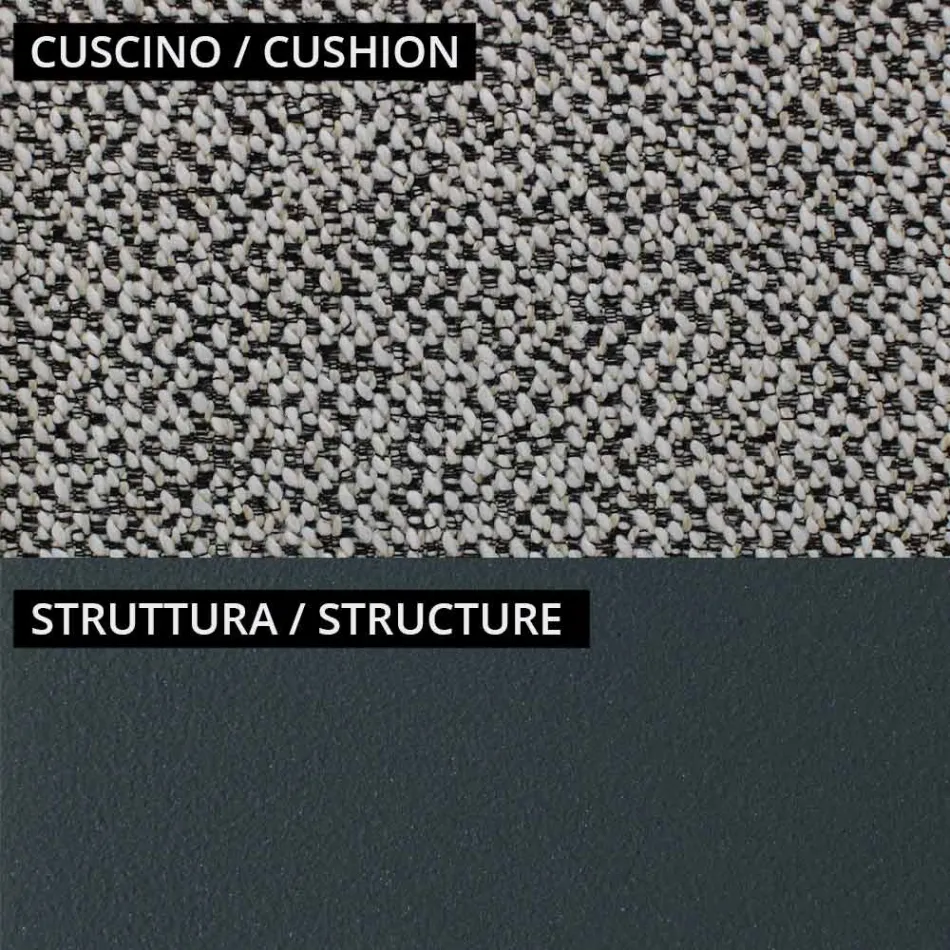 Låg utomhusfåtölj med vadderad sits Tillverkad i Italien - Planteringslåda Viadurini