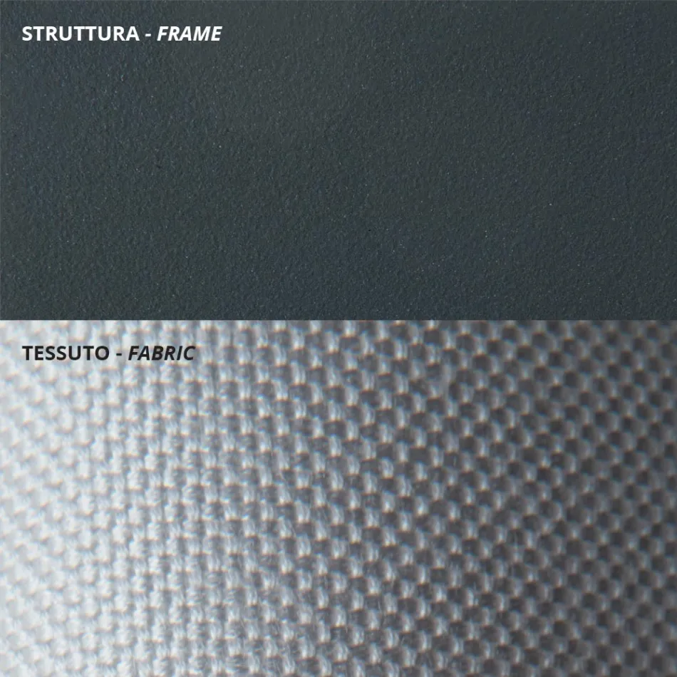 Låg trädgårdsfåtölj i galvaniserat stål med armstöd Made in Italy - Selvaggia Viadurini