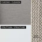 Låg trädgårdsfåtölj med dyna ingår Tillverkad i Italien - Prato Viadurini