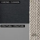 Låg trädgårdsfåtölj med dyna ingår Tillverkad i Italien - Prato Viadurini