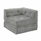 Chaise Longue fåtölj av etnisk design i lapparbomull, för vardagsrum - fiber Viadurini