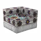 Chaise Longue fåtölj av etnisk design i lapparbomull, för vardagsrum - fiber Viadurini