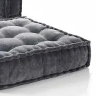 Etnisk design Chaise Longue fåtölj i grått eller blått sammet - Fiber Viadurini