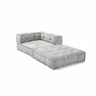 Chaise Longue fåtölj i patchwork bomull för etnisk design Lounge - Fiber Viadurini