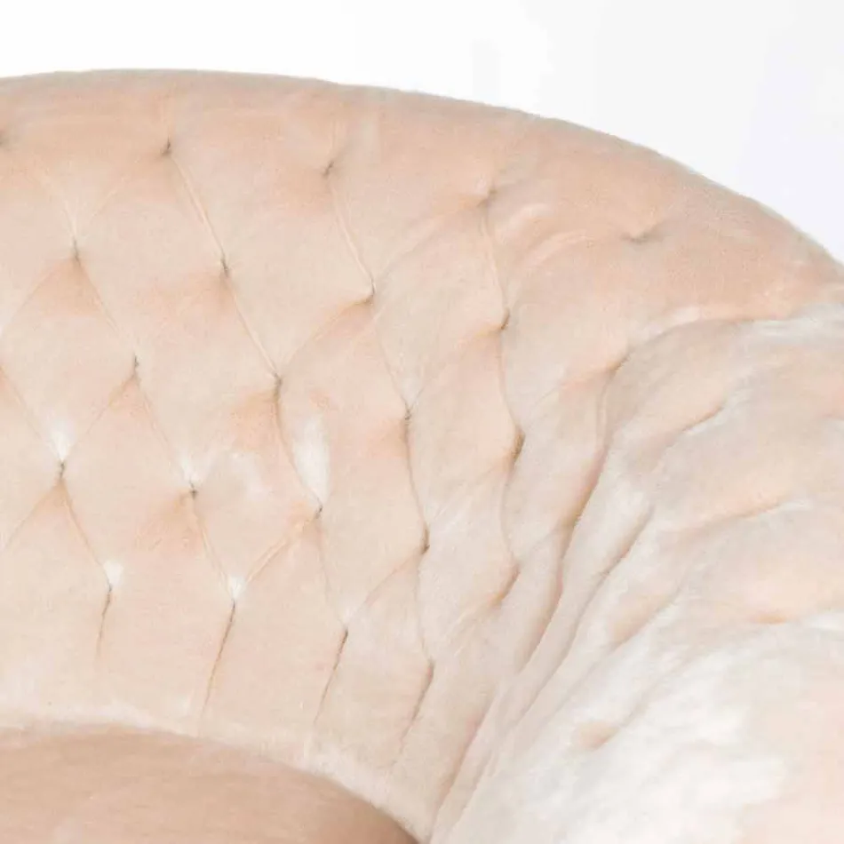 fåtölj bearbetas vadderad fuskpäls Balma Viadurini