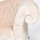 fåtölj bearbetas vadderad fuskpäls Balma Viadurini