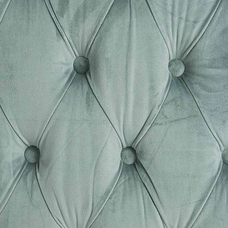 Klassisk fåtölj i stoppat trä med sammetseffekt Homemotion - Nichy Viadurini