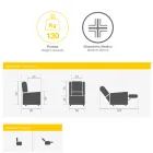 Fåtölj med vridbar stålbas och fotstöd Tillverkad i Italien - Valentina Viadurini