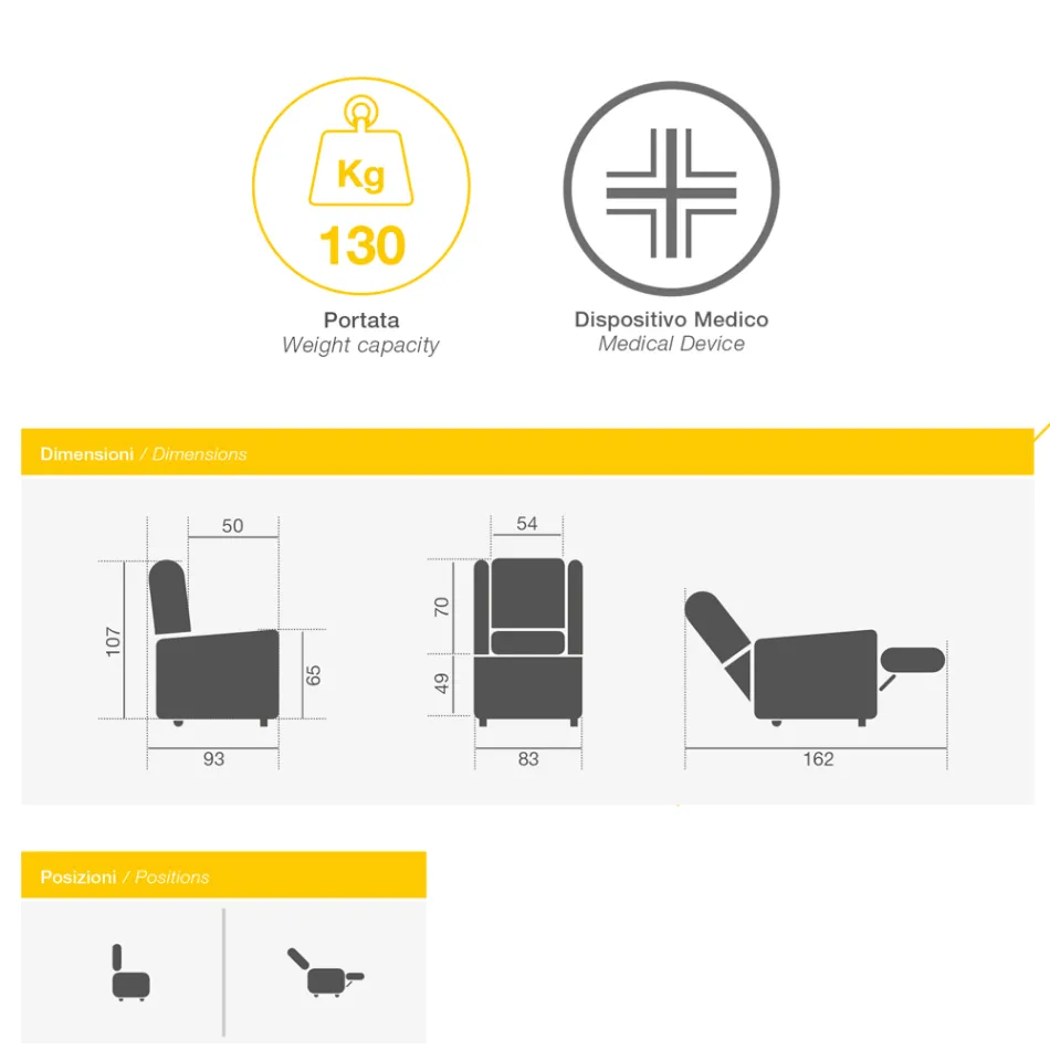 Fåtölj med vridbar stålbas och fotstöd Tillverkad i Italien - Valentina Viadurini