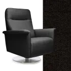 Fåtölj med vridbar stålbas och fotstöd Tillverkad i Italien - Valentina Viadurini