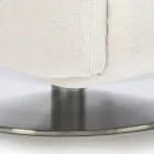 Fåtölj med vridbar stålbas och fotstöd Tillverkad i Italien - Valentina Viadurini