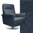 Fåtölj med vridbar stålbas och fotstöd Tillverkad i Italien - Valentina Viadurini