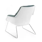 Fåtölj med metallunderrede, polypropenstruktur och tygkuddar - surfplatta Viadurini