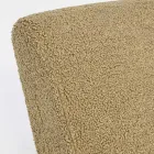 Fåtölj med armstöd i gummiträ och ulleffektsits - Patrizia Viadurini