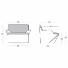 Fåtölj med armstöd Slide Kami Modern design gjord i Italien Viadurini