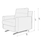 Fåtölj med sittdyna vadderad i fjäder och polyester Tillverkad i Italien - Malizioso Viadurini