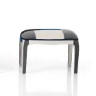 Fåtölj med sittpuff i Patchwork-tyg - Bromo Viadurini