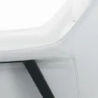 Fåtölj med svart stålstruktur och ekologisk lädersäte Tillverkad i Italien - Modena Viadurini