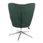 Fåtölj med justerbar struktur i kromat stål och sammet - Giulia Viadurini