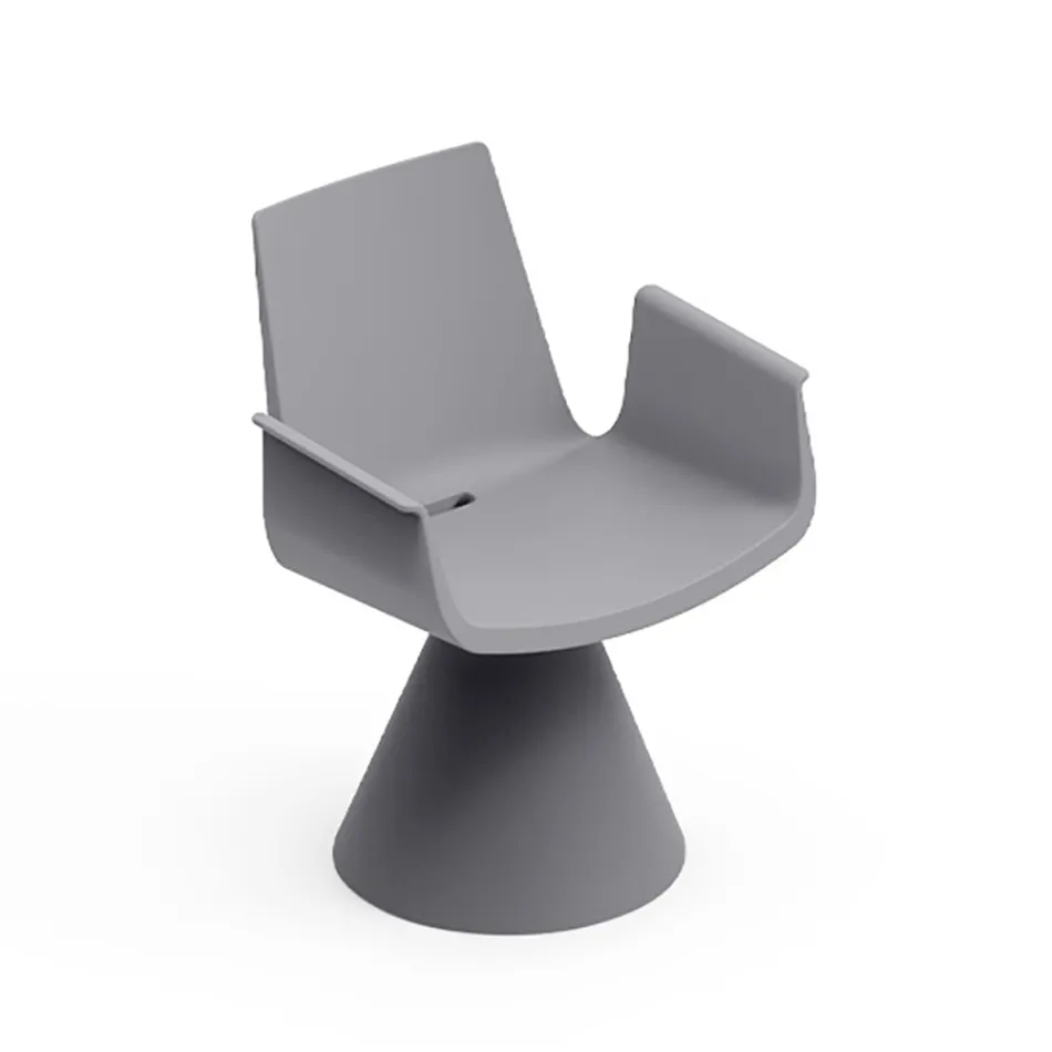 Utomhusfåtölj med armstöd i polyeten - Pool Viadurini