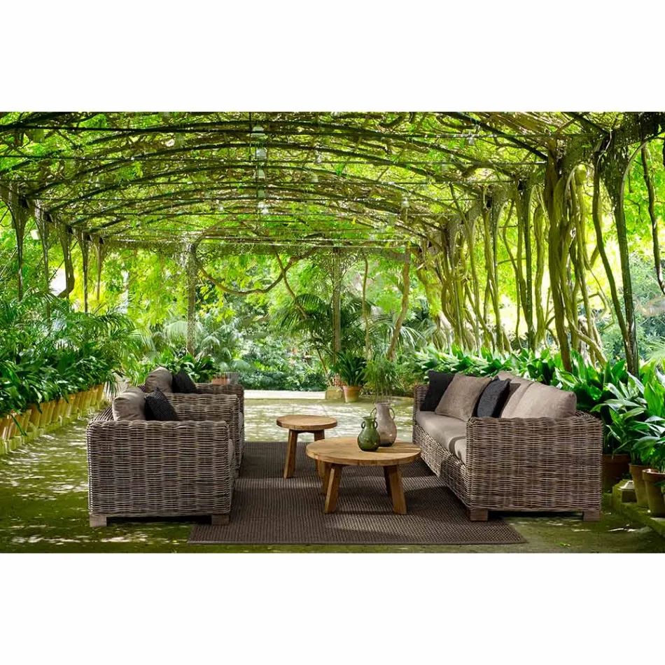 Rotting fåtölj inomhus och utomhus av Homemotion - Ceara Design Viadurini