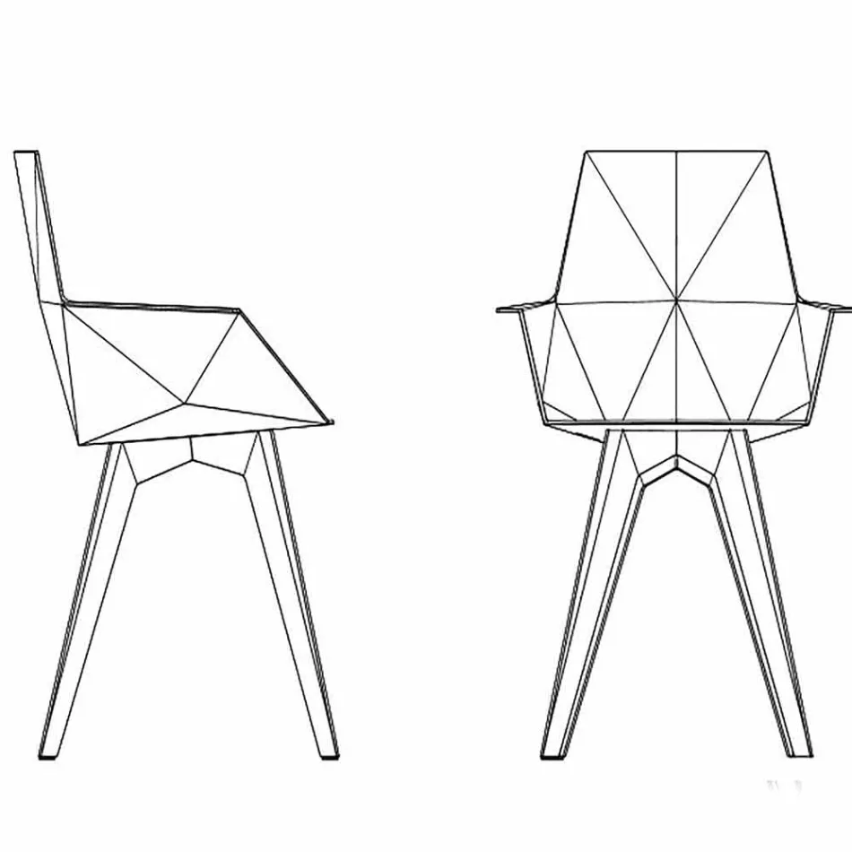 Faz Vondom design utomhus fåtölj, polypropen och polykarbonat Viadurini