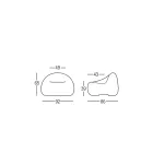 Design utomhusfåtölj i färgad polyeten Tillverkad i Italien - Ervin Viadurini