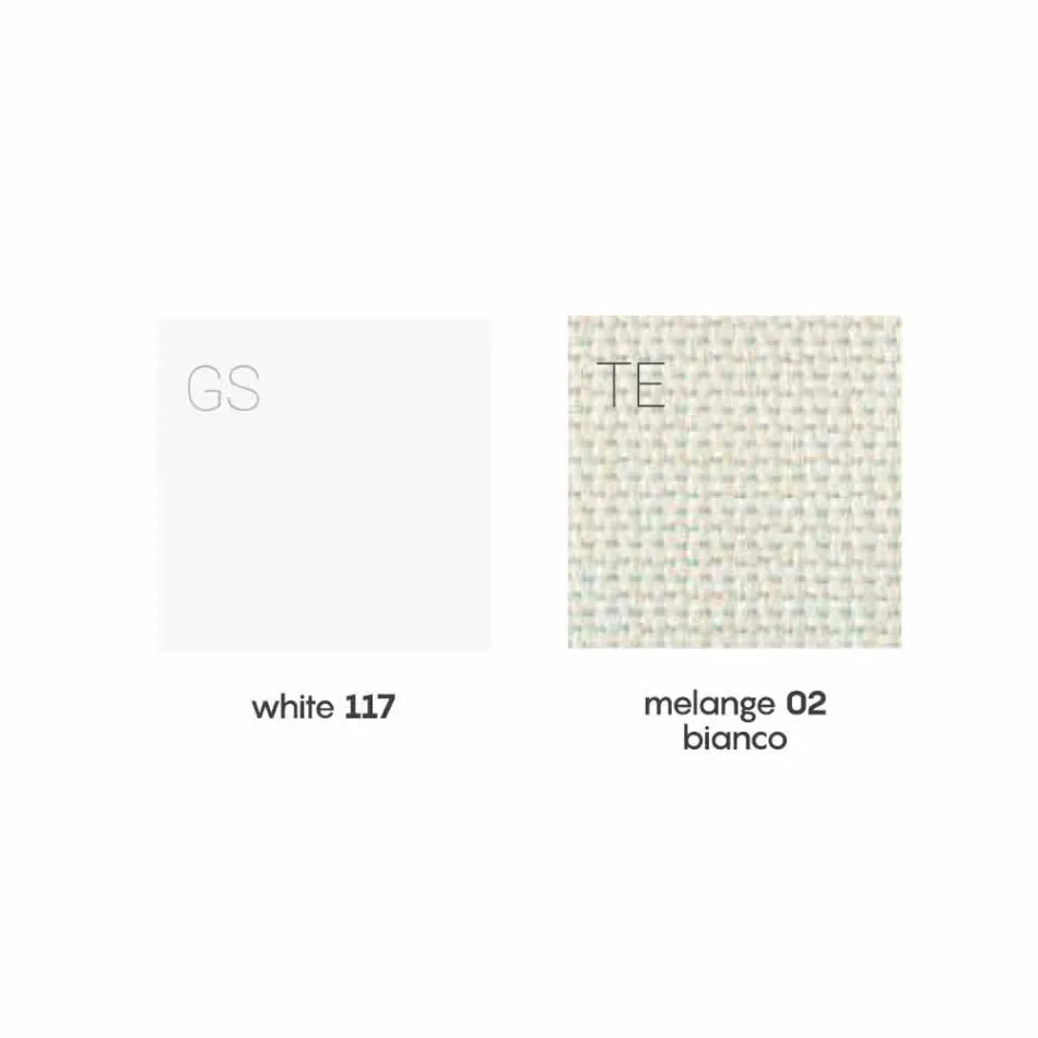 Klädd utomhusfåtölj i vit och modern design - Samurai av Myyour Viadurini