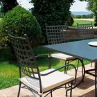 Utomhus stapelbar metallstol Tillverkad i Italien, 4 delar - Pira Viadurini