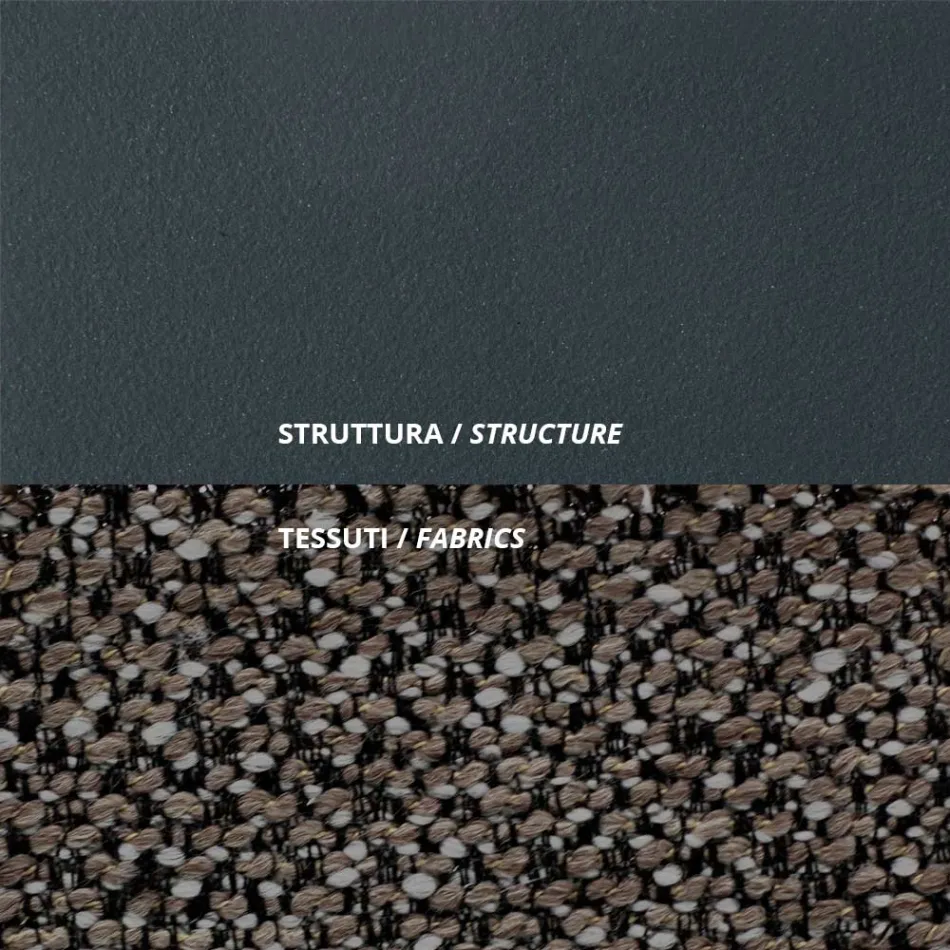 Utomhusfåtölj i stål och polypropen Tillverkad i Italien - Astrid Viadurini