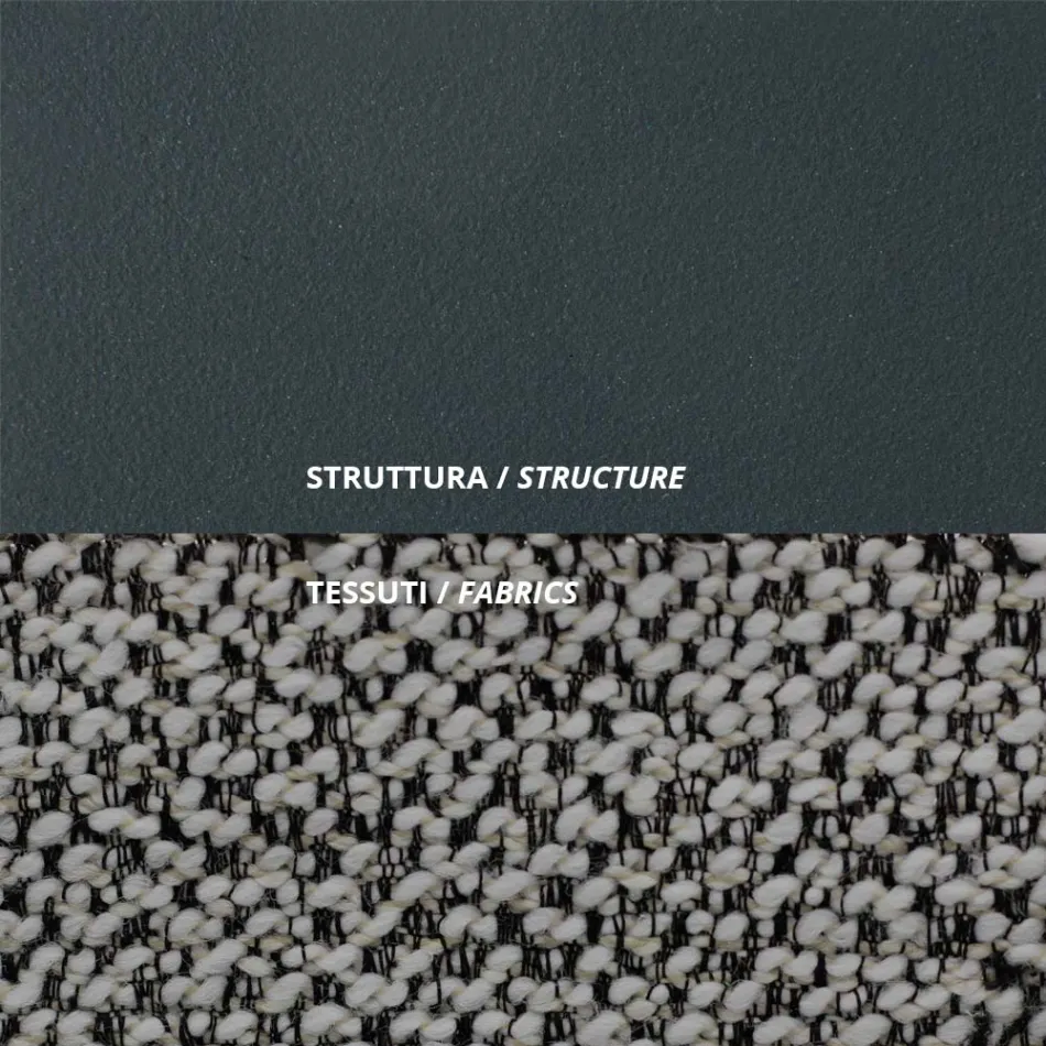 Utomhusfåtölj i stål och polypropen Tillverkad i Italien - Astrid Viadurini