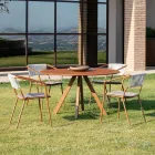 Utomhusfåtölj i galvaniserat stål Stapelbar Made in Italy 2 delar - Vesna Viadurini