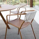 Utomhusfåtölj i galvaniserat stål Stapelbar Made in Italy 2 delar - Vesna Viadurini