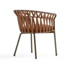 Utomhusfåtölj i rep, tyg och aluminium - Emma Cross från Varaschin Viadurini