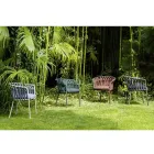 Utomhusfåtölj i rep, tyg och aluminium - Emma Cross från Varaschin Viadurini