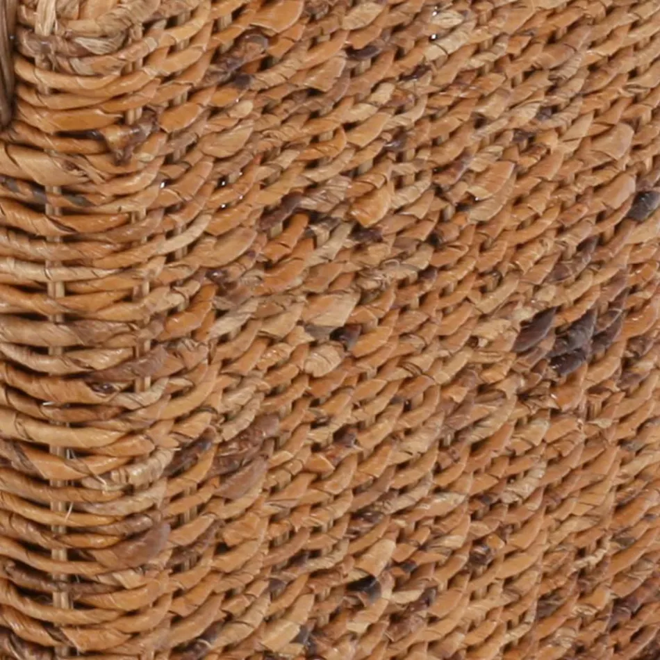 Utomhusfåtölj i Natural Banana Weaving och Ecru Kudde - Fat Viadurini