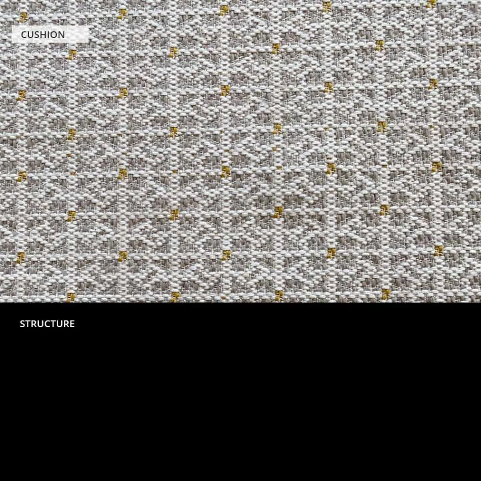 Utomhusfåtölj i metall med lyxdyna Tillverkad i Italien - Karol Viadurini