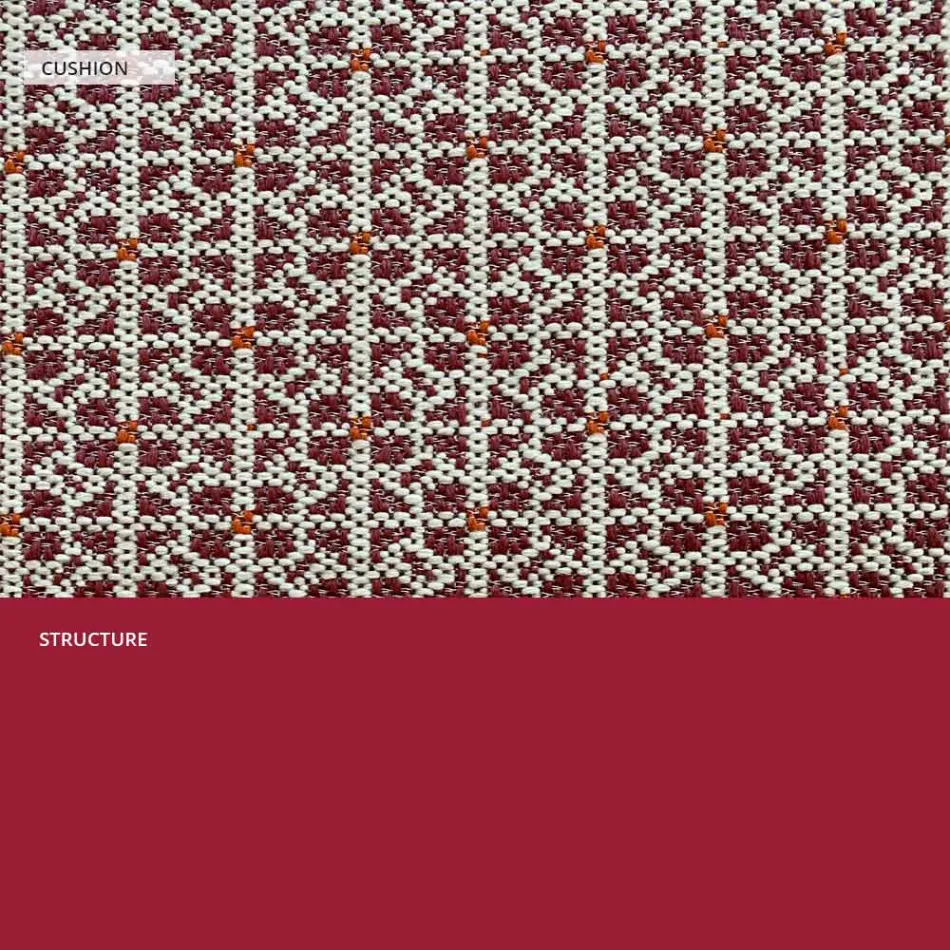 Utomhusfåtölj i metall med lyxdyna Tillverkad i Italien - Karol Viadurini