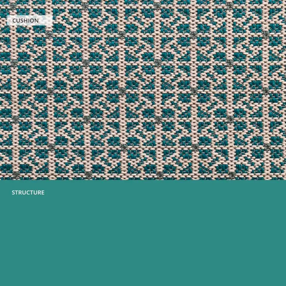 Utomhusfåtölj i metall med lyxdyna Tillverkad i Italien - Karol Viadurini