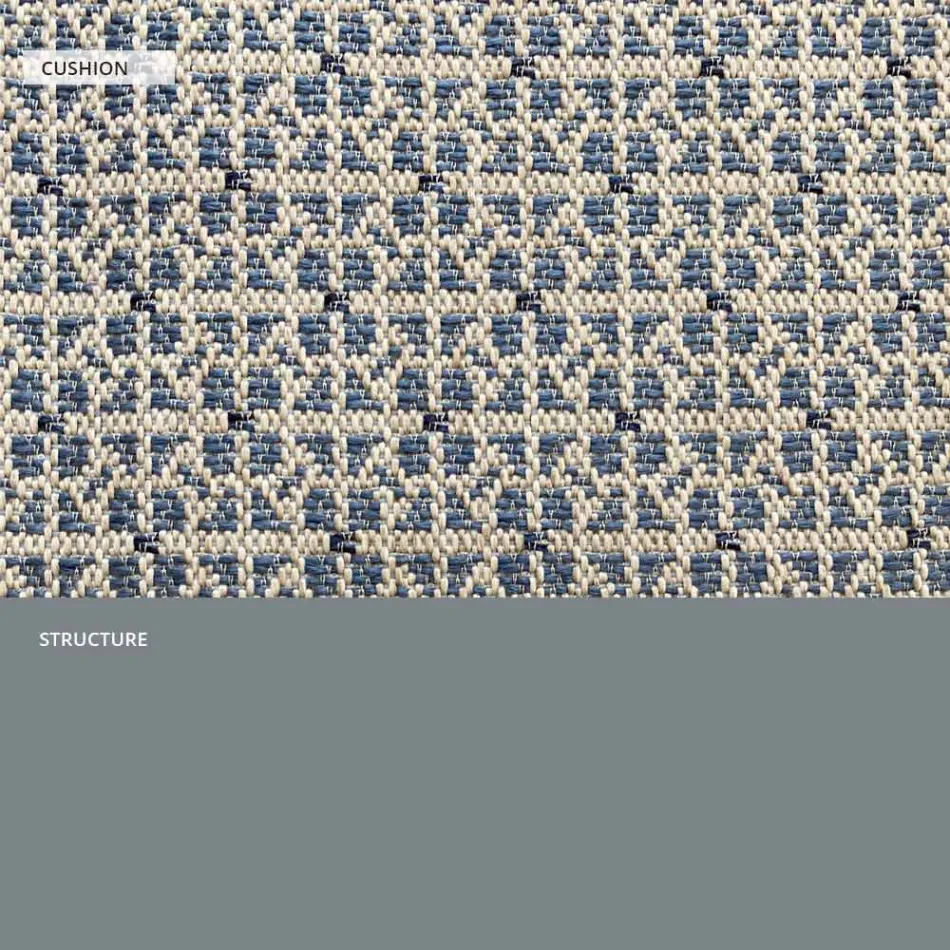 Utomhusfåtölj i metall med lyxdyna Tillverkad i Italien - Karol Viadurini