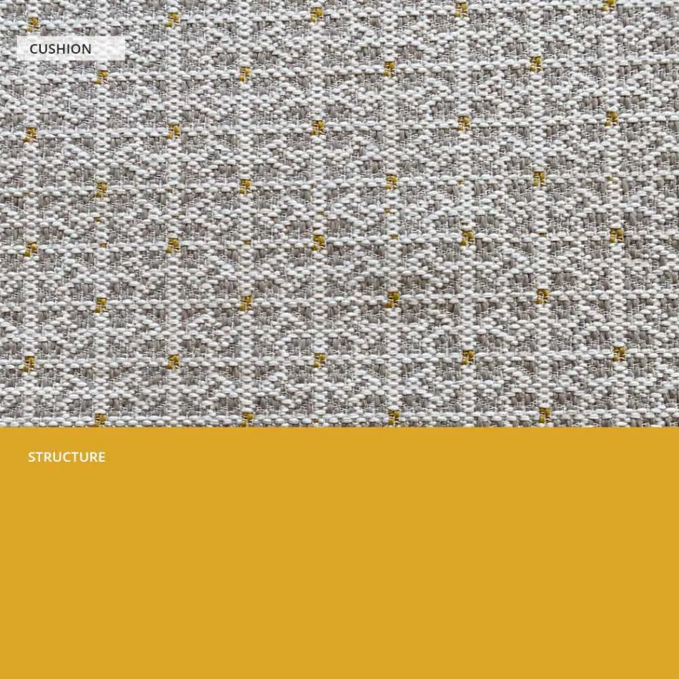 Utomhusfåtölj i metall med lyxdyna Tillverkad i Italien - Karol Viadurini