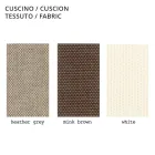 Utomhusfåtölj i polyeten med tygkudde Tillverkad i Italien - Belida Viadurini