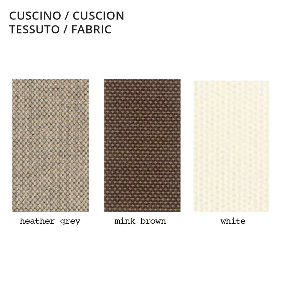 Utomhusfåtölj i polyeten med tygkudde Tillverkad i Italien - Belida Viadurini