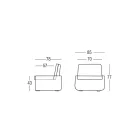 Utomhusfåtölj i polyeten med tygkudde Tillverkad i Italien - Belida Viadurini