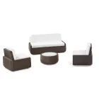 Utomhusfåtölj i polyeten med tygkudde Tillverkad i Italien - Belida Viadurini