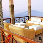 Utomhus fåtölj polyeten vävda konstruktion handen Cooper Viadurini